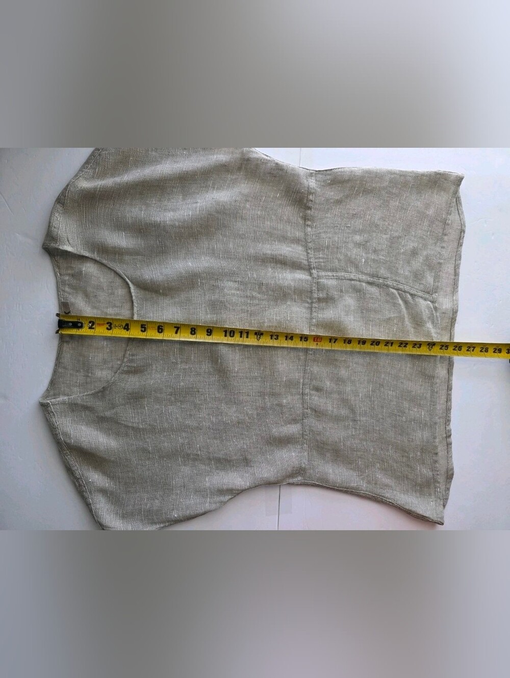 Flax by Jeanne Engelhart Aria Tee In Beige Lightweight Sheer Linen Gauze Sz M - Picture 11 of 12